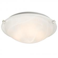  680116MB WHT - Flush Mount - White w/ Marbled Glass